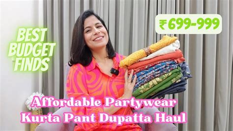 Affordable Party Wear Kurta Pant Dupatta Haul L Dream