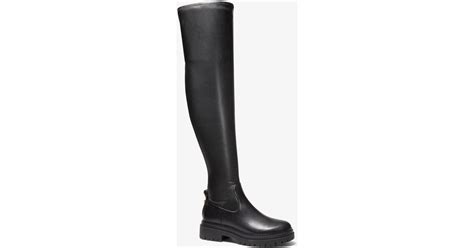 Michael Kors Cyrus Faux Leather Over The Knee Boot In Black Lyst