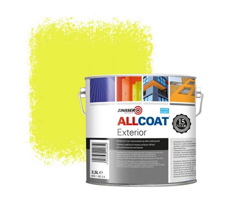 Zinsser Allcoat Exterior Wall Paint RAL 1016 Sulfur Yellow 2 5 Liter