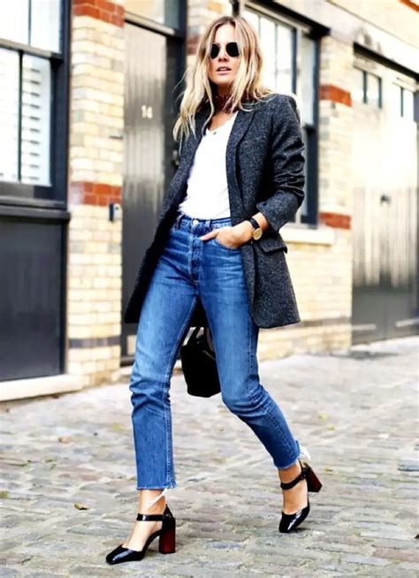 21 Maneras De Llevar Un Outfit Con Blazer Negro Looks Para Sacarte De