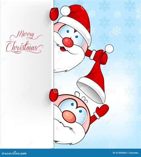 Lustige Weihnachtsmann-Karikatur Vektor Abbildung - Illustration von