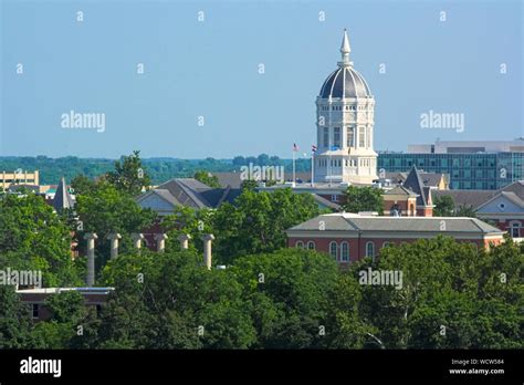 University of Missouri, Columbia, USA. Campus with Jesse Hall and the ...