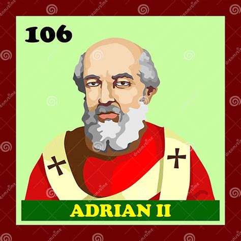 106th Catholic Church Pope Adrian Ii Stock Vector Illustration Of