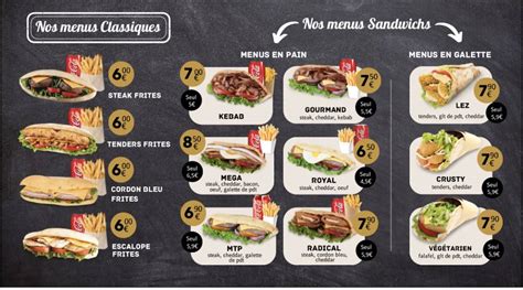 Menu Au Uni Food Kebab Montpellier Montpellier