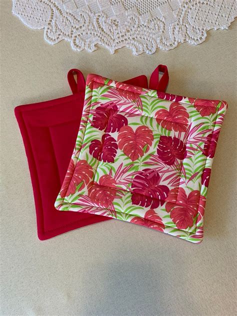 Handmade Potholders Handmade Hot Pads Quilted Potholders Etsy