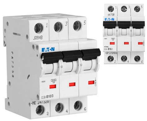 WYŁĄCZNIK NADPRĄDOWY ROZŁĄCZNIK BEZPIECZNIK 10A 3P 6kA CLS6 B10 EATON