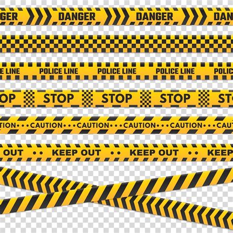 Premium Vector Caution Perimeter Stripes Isolated Black And Yellow Danger Police Line Do Not