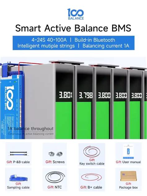 S S A A Lifepo Li Ion Smart Bms Active Balance Bt Rs Can