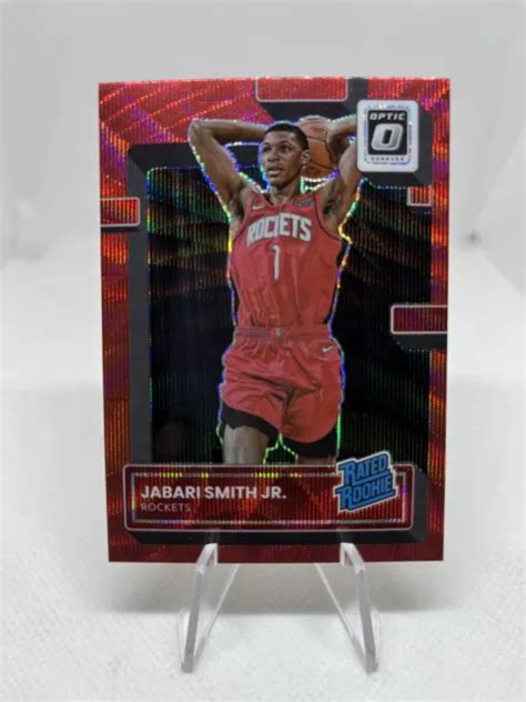 2022 23 PANINI DONRUSS Optique Jabari Smith Jr Rookie Red Wave Prizm