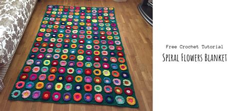 Crochet Spiral Flowers Blanket