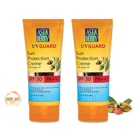 Astaberry UV Guard Sun Protection Cream SPF 30 100 Ml Packs Tanning