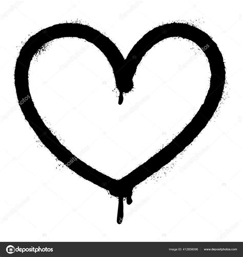 Graffiti Spray Heart Icon Design Element Logo Element Illustration Love ...