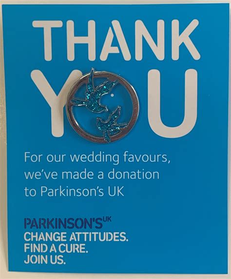 Parkinsons Uk Charity Wedding Favours Love Birds Pack Of 10