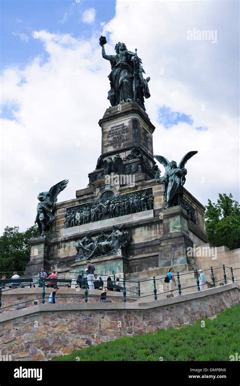 Statue Germania Niederwalddenkmal Niederwald Monument Hi Res Stock