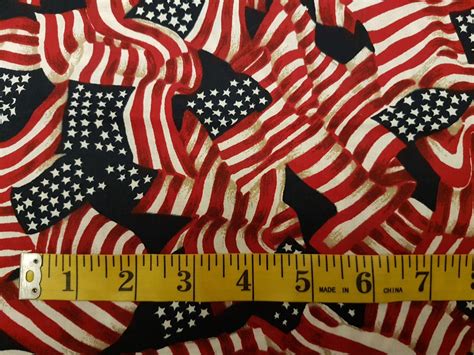 American Flag Cotton Fabric by the Yard - Etsy Canada