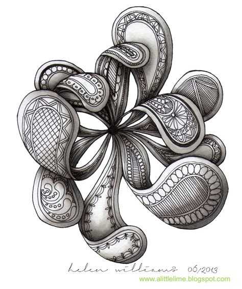 Flower Zentangle Art