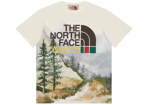 Gucci X The North Face T Shirt Trail Print Mens Fw21 Us