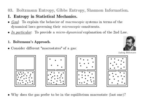 (PDF) Entropy in Statistical Mechanics. Boltz Gibbs Shannon