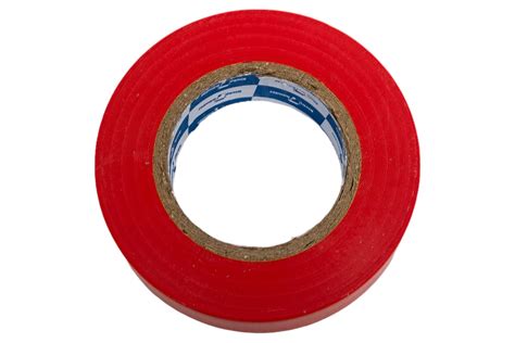 Изолента Klebebander ПВХ, 19 мм х 20 м, 130 мкм, 4 Кв, красная 122309 ...