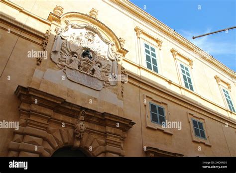 Baroque Palace Auberge D Italie In Valletta In Malta Stock Photo Alamy