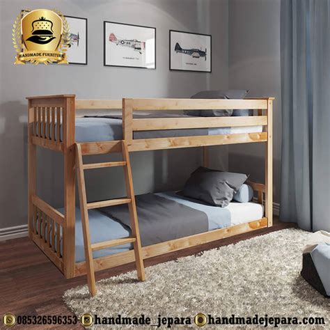 Tempat Tidur Tingkat Kayu Model Minimalis Jepara Handmadejepara