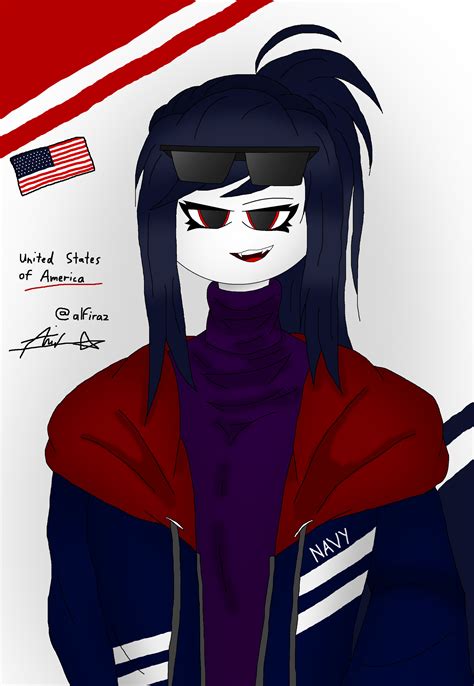 Artstation Countryhumans Americacountryhumans Usa