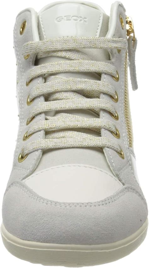 Geox Women S D Myria C Hi Top Sneakers White Off White White C