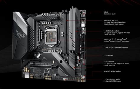 Asus Maximus Xi Gene Intel Z Matx Gaming Motherboard With Ac