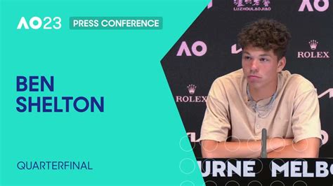 Ben Shelton Press Conference Australian Open 2023 Quarterfinal Youtube