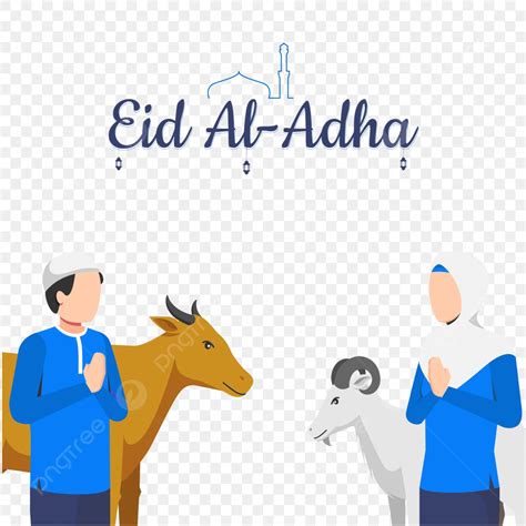 Eid Al Adha Vector Design Images Eid Al Adha With Muslim And Qurban