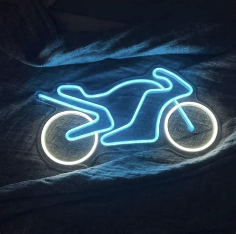 Motorcycle Neon Sign Yellow Big Bike Neon Signs Depot Off