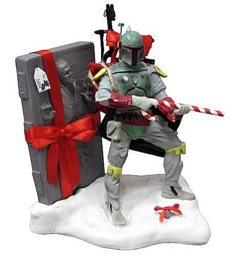 Officially Licensed Star Wars Christmas Statue Boba Fett With Han Solo