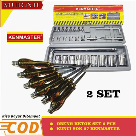 Jual Obeng Ketok Screwdriver Set Isi Pcs Lengkap Model Plus Minus