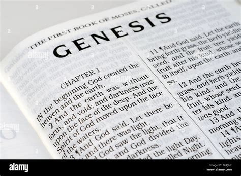 Book Of Genesis Bible Stock Photo Alamy