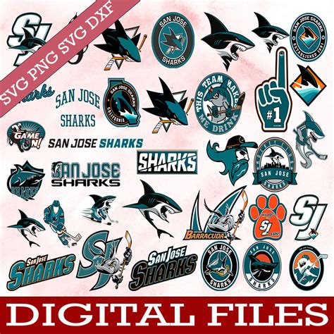 Bundle Files San Jose Sharks Hockey Team Svg Dxf Png E Inspire