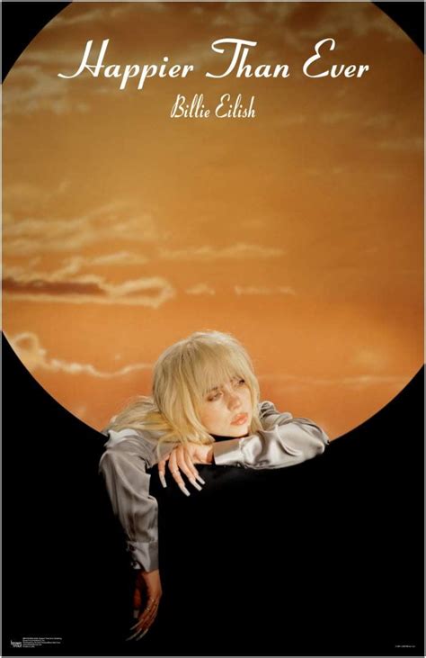 Billie Eilish Happier Than Ever Goldwing Mini Poster X