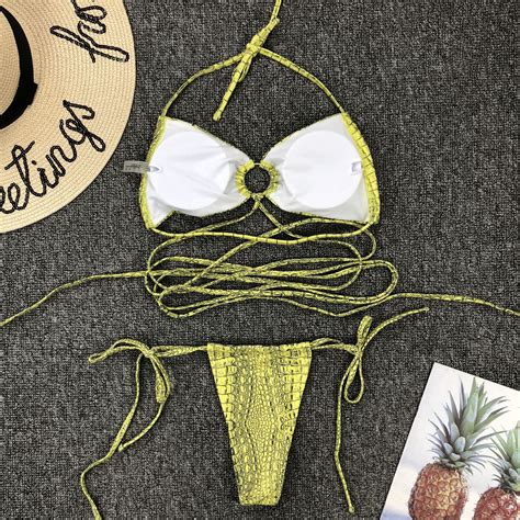 Snake Print Sexy Circle Bikini Swimsuit On Luulla