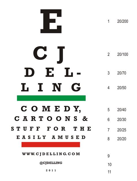 Snellen Eye Test Chart Pdf | Eye Chart Printable