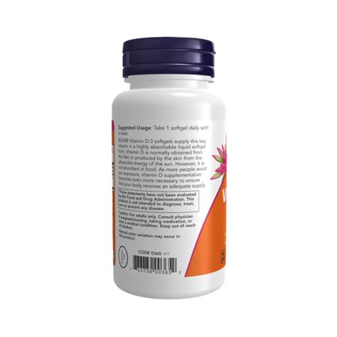 Now Foods Vitamin D-3 1,000IU - Boost