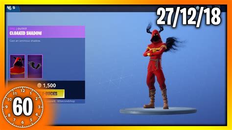 New Cloaked Shadow Skin Second Fortnite Shop Fortnite Battle