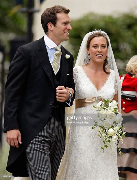 Nicholas Van Cutsem And Alice Hadden Paton Leave The Guards Chapel