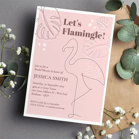 Let S Flamingle Bridal Shower Invitation My In Sanity Party