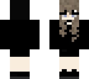 black hoodie girl | Minecraft Skin