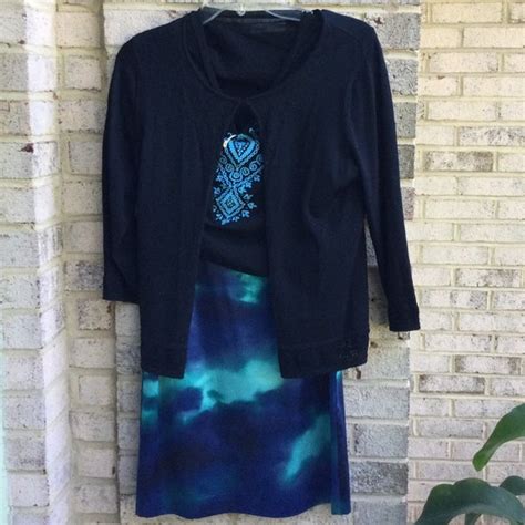Valerie Separates Tops Valerie Shining Blue Skirttopcardigan 3pc Set Poshmark