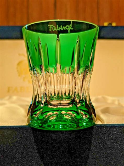 Faberge Colored Crystal Shot Glasses