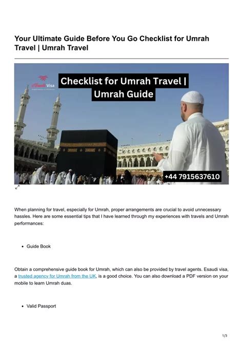 PPT Your Ultimate Guide Before You Go Checklist For Umrah Travel