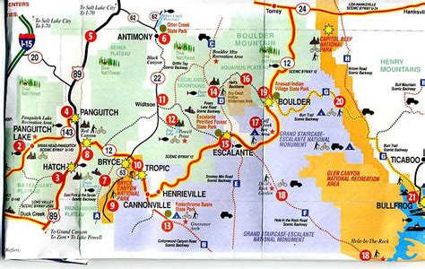 Grand Staircase Escalante Camping Map