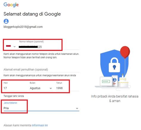 Cara Membuat Akun Gmail Google Mail Dengan Mudah Blogger Koplo