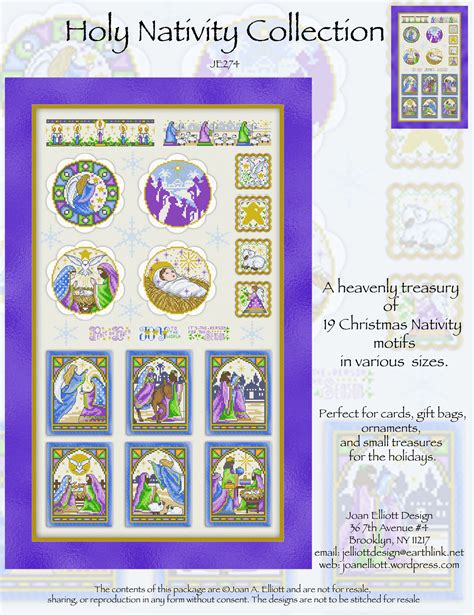 Joan Elliott Holy Nativity Collection Cross Stitch Pattern Stitch