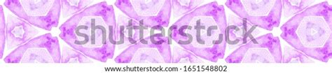 Violet Purple Vintage Seamless Border Scroll Stock Illustration